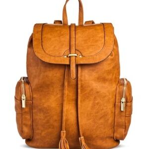 Womens Backpack Faux Leather Handbag Cognac - Mossimo Supply Co.